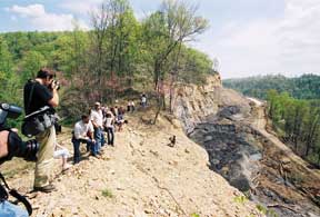 Ky authors on highwall Leslie Co May 2005