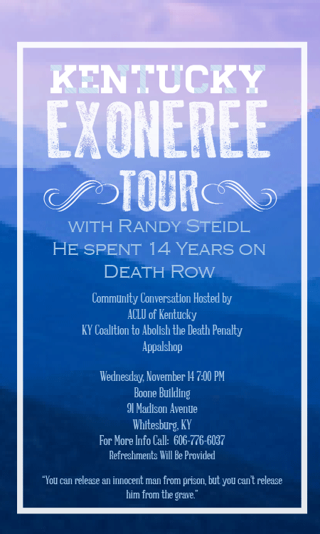 Exoneree Tour Flyer