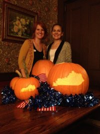 Southern Kentucky chapter members Jeanie Smith and Dana Beasley Brown at their Democracy Party Fundraiser