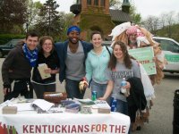 Members Jesse Byelry, Pamela Dickson, Truman Harris, Emily Spinks, Lauren Gabbard, and Jeff Hampton at the Great American Cleanup