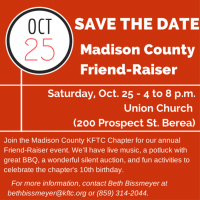 Save the Date! October 25 Madison County KFTC Friend-Raiser