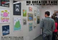 Picture from the first poster show Photo of some of the art that will be on display at the Klarer's home.