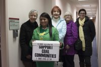 KFTC members deliver petitions in support of the RECLAIM Act to the office of Sen. Mitch McConnell